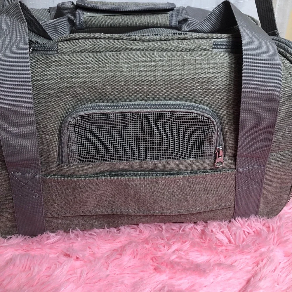 NWOT Gray Cat Carrier Dog Carrier Pet Carrier Small Medium Cats Dogs Puppy